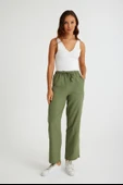 Keten Günlük Pantolon Beli Bağcıklı - 1