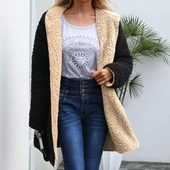 Peluş Çift Taraflı Kışlık Kadın Tüylü Ceket thumbnail 1