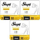 Sleepy Extra Günlük Ped Uzun 96 Adet Standart Pk (3PK*32) - 1