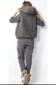 Günlük Kışlık Şık ve Rahat Üçlü Kadın Eşofman Takımı - 4