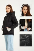Günlük Su Geçirmez Kışlık Şişme Kadın Mont - 7