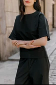 Keten Günlük Rahat Beli Lastikli Kadın İkili Takım Alt Üst thumbnail 6