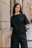 Keten Günlük Rahat Beli Lastikli Kadın İkili Takım Alt Üst thumbnail 8