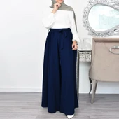 Keten Yazlık Günlük Kemerli Kadın Pantolon Şalvar - 2