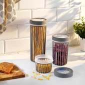 Schafer Lane 3 lü Saklama Kabı-Gri - 1