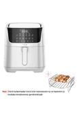 Yui M25 Maxifry Pro 5.5 Lt. Smart Dokunmatik Airfryer Sıcak Hava Fritöz Beyaz(YUI TURKİYE GARANTİLİ) - 1