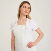 Askılı Büyük Cep Detaylı Kadın Salopet Tulum thumbnail 3