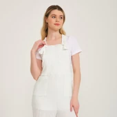 Askılı Büyük Cep Detaylı Kadın Salopet Tulum thumbnail 6