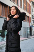 Günlük Kışlık Tam Boy Şişme Kadın Mont - 5