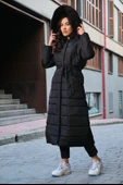 Günlük Kışlık Tam Boy Şişme Kadın Mont - 7