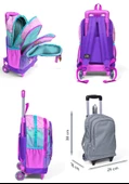 Coral High Pembe Mor Dondurma Işıklı Tekerlekli Çekçek Çanta ve Kalemlik Seti - Kız Çocuk thumbnail 2