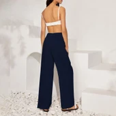 Keten Günlük Pantolon Beli Bağcıklı - 2