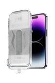 iPhone 13 Uyumlu Tam Kaplayan Siyah Çerçeveli Magic Ekran Koruyucu Cam Kolay Uygulama Aparatlı - 2