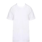 12 Adet Seher Yıldızı Erkek Çocuk Sıfır Yaka Atlet Fanila Beyaz - 1