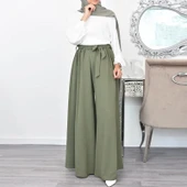 Keten Yazlık Günlük Kemerli Kadın Pantolon Şalvar thumbnail 1