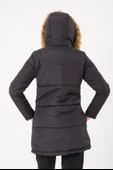 Kışlık Kürk Yaka Şişme Kadın Mont thumbnail 2