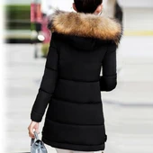 Kışlık Kürk Yaka Şişme Kadın Mont thumbnail 2