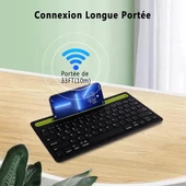 Apple iPad Air 5. Nesil 10.9" Uyumlu Kablosuz Bluetooth Şarj Edilebilir Tablet Telefon Standlı Klavye - Yeşil - 8