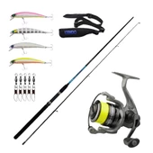 YekOutdoor Okuma Spin Olta Seti Okuma G-Power Spin 9' 270cm 7-35 gr 2 Parça Spin Kamışı&Dam Quick Dynabraid 4 4000S FD 3+1BB Olta Makinesi - 1