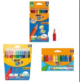 Bic 3 Parça Boya Seti 12 li Pastel+Kuru Boya+Keçeli Kalem - 1