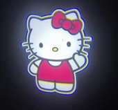 Hello Kity Logolu Mesafe Sensörlü  Fotoselli Pilli Yapıştırmalı Kapı Altı Led Logo - 1
