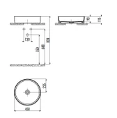 CREAVİT Loop Ø 45 cm Çanak Lavabo LP145-00CM CAPPUCINO Mat - 2