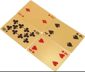 İskambil Kağıdı Altın Renk Plastik Parlak Su Geçirmez Poker Parti Oyun Kartı - 8