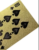 İskambil Kağıdı Altın Renk Plastik Parlak Su Geçirmez Poker Parti Oyun Kartı - 4