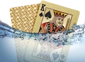 İskambil Kağıdı Altın Renk Plastik Parlak Su Geçirmez Poker Parti Oyun Kartı - 2