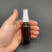 30 Ml Amber Cam Şişe Beyaz Spreyli ,  30Cc Amber Spreyli Boş Şişe x 6 Adet thumbnail 1