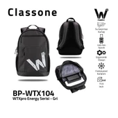 Classone BP-WTX104 Wtxpro Su Geçirmez Kumaş 15.6" Laptop Notebook Sırt Çantası+Kablosuz Mouse - 2