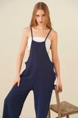 Kadın Askılı Tulum Lacivert - 3