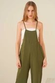 Kadın Askılı Tulum Haki - 4