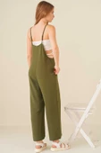 Kadın Askılı Tulum Haki - 6