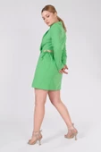 Kadın Yan Pencere Detaylı Ceket Elbise Yeşil - 3
