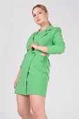 Kadın Yan Pencere Detaylı Ceket Elbise Yeşil - 4