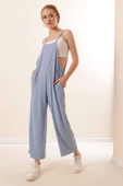 Kadın Askılı Tulum Mavi - 1