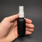 30 Ml Siyah Mat Cam Şişe Beyaz Spreyli ,  30Cc Siyah Spreyli Boş Şişe x 3 Adet thumbnail 1