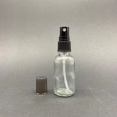 30 Ml Şeffaf Cam Şişe Siyah Spreyli ,  30Cc Şeffaf Spreyli Boş Şişe x 6 Adet thumbnail 2