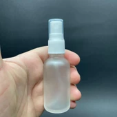 30 Ml Buzlu Cam Şişe Beyaz Spreyli ,  30Cc Buzlucam Spreyli Boş Şişe x 6 Adet thumbnail 1