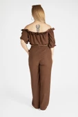 Kadın Bürümcük İkili Takım Kahverengi - 5