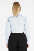 Kadın Crop Gömlek Mavi - 6