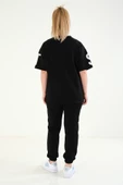 Kadın Baskılı Oversize İkili Takım Siyah - 5