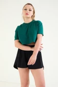 Kadın Crop T-Shirt Yeşil - 5
