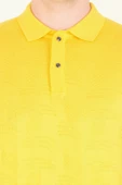 Erkek Çıtçıtlı Desenli Polo Yaka Merserize T-Shirt Sarı - 6