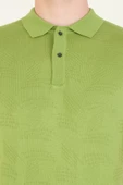 Erkek Çıtçıtlı Desenli Polo Yaka Merserize T-Shirt Yeşil thumbnail 6