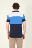 Erkek Üç Renkli Polo Yaka T-Shirt Lacivert - 6