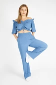 Kadın Bürümcük İkili Takım İndigo - 3