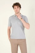 Erkek Polo Yaka Cepli T-Shirt Gri - 1