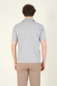 Erkek Polo Yaka Cepli T-Shirt Gri - 5